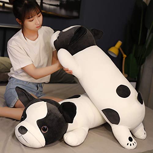 Simpatico Bulldog Francese Peluche Giocattolo Realistico Bugiardo Bulldog Cane Cuscino Peluche Animale Farcito Bambola Camera Decor per Bambini Regalo 100cm Bulldog
