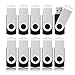 Pendrive 8GB USB 2.0, KOOTION Memoria USB 10 Piezas Flash Drive Pen Drive, Pack de 10 Unidades Pen USB Stick, Negro y Plata