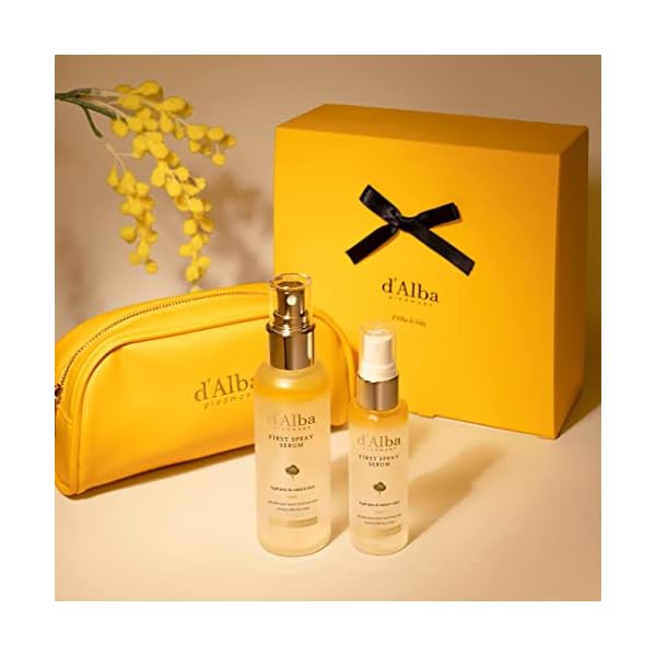 d'Alba Italienischer weißer Trüffel, veganes Geschenk für SIE, erstes Spray-Serum in voller Größe und Reisegröße und Beutel, Geschenkset für Gesichtsspray – Bild 6