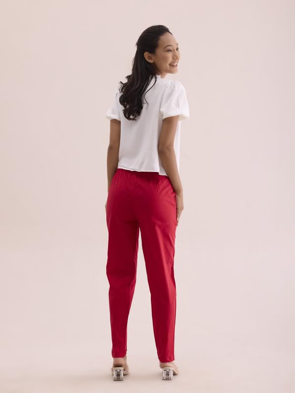 Image of GO COLORS Soft Cotton Pant Full Length for Women| Breathable, Mid Rise