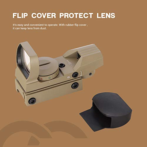 image for ESSLNB Red Green Dot Sight Reflex Sight Scope with 4 Reticles and 20/2