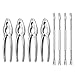 Crab Leg Crackers and Picks, Set of 4 Easy-to-Use Lobster Crackers & Stainless Steel Lobster Picks, Crab Crackers and Tools, Seafood Tool Kit by Smedley & York