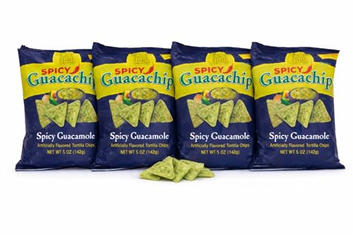 Spicy Guacachip Guacamole Flavored Tortilla Chips 5 Fl oz. (Pack