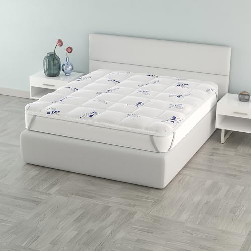 Topper Air Transpirable con Bandas elásticas, 160x195 cm