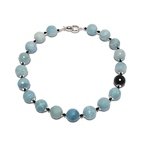 Collier Ilenia en argent amazonite et onyx Briosa un bijou exclusif pour exprimer sa rareté