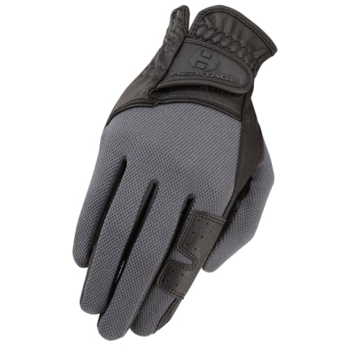 Heritage Performance Gloves, Cross Country Glove, Size 9, Black/Grey