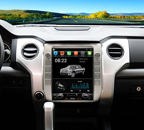 Topdisplay Android 10 Radio for Toyota Tundra 2014-2018 in-Dash Navigation System 12.1inch Touch Screen 2GB+32GB Wireless Carplay Android Auto Bluetooth WiFi Free Camera
