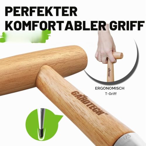 Gardtech 1pcs Blumenzwiebel pflanzholz Werkzeuge zwiebelpflanzer mit Kalibrierung samenpflanz-Set Dibber & Gabel Aussaat-Samenspender für die Gartenbepflanzung