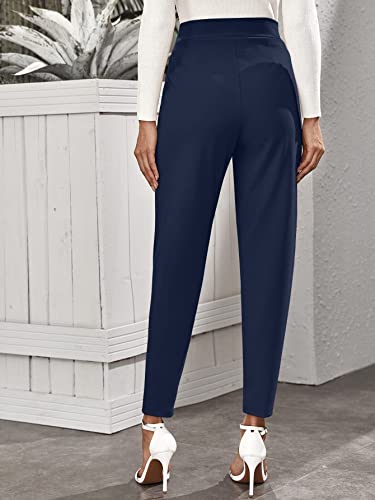 Image of Noelia Women's Pants Work Office Trousers Tapered Slim Fit Formal Style