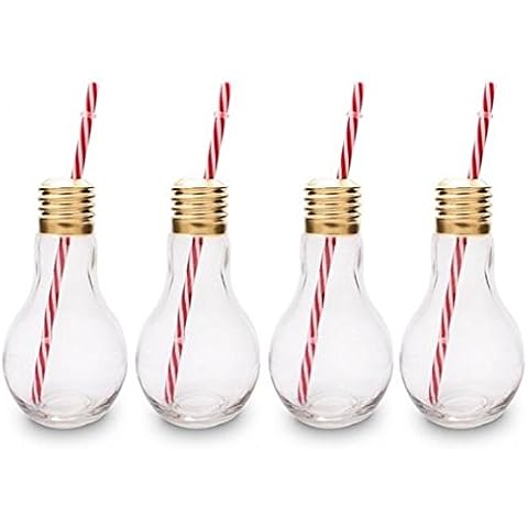 CKB LTD® Pack of 4 Edison Light Bulb Glasses Cover