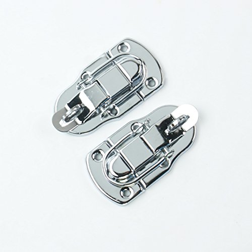2X Drawbolt Closure Latch for Guitar or musical cases,65x35mm Chrome