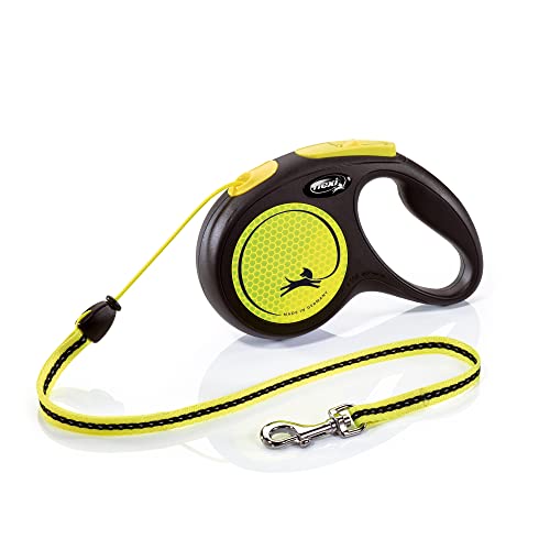 flexi New NEON M Seil 5 m schwarz/neongelb für Hunde bis 20 kg