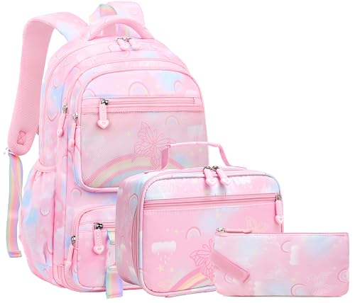 Vimivon Rainbow Butterfly Girls Backpack