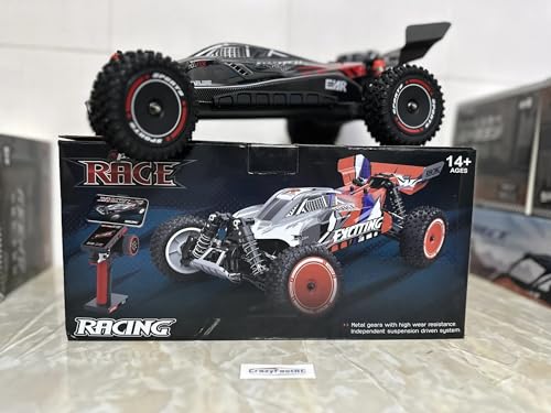 WLtoys xks 124010 55KM/H RC Car Professional Racing Vehicle 1:12 4WD Off-road Electric High Speed Drift Remote Control Toys for Children(124010 Black 2B)