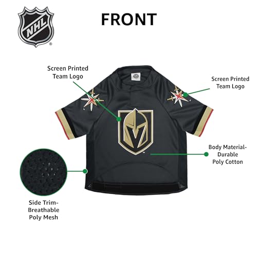 Image of NHL LAS VEGAS GOLDEN KNIGHTS JERSEY for DOGS & CATS, X-Small. - Let your Pet be a real NHL FAN!