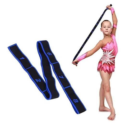 Dioche Banda de Estiramiento para Niños y Adultos, Banda de Resistencia de Yoga Baile Latino Cinturón Elástico Ejercicio Físico Tirar de la Correa(Azul)