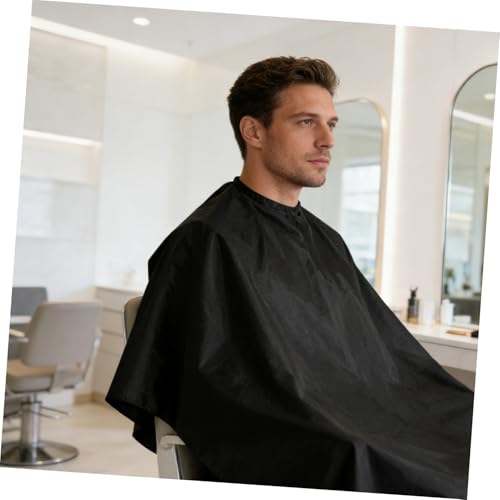Capa de corte de cabello de satén LIFKOME con cierre de botón 120x150cm, capa para peluqueros profesional para adultos miniatura 5