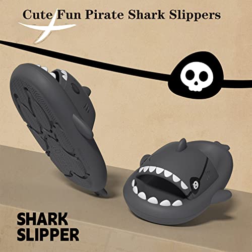 Jfxgjuv Pirate Shark Slippers, Pirate Shark Slides, Original Cloud Shark Slides, Pillow Shark Slippers, Summer Anti-Slip Open Toe Slide Sandals2