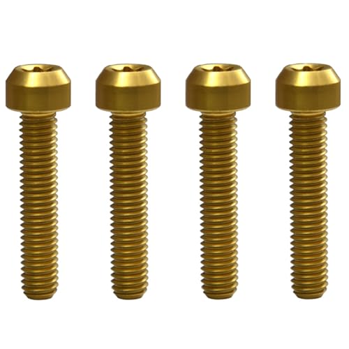 WKSTOOL M8×1.25 90mm Thread Length,4pcs Gold Titanium GR5...