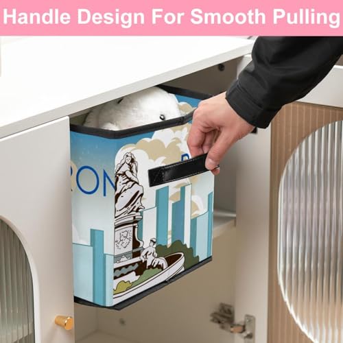 Boîte de rangement pliable en tissu : solution placard et chambre
