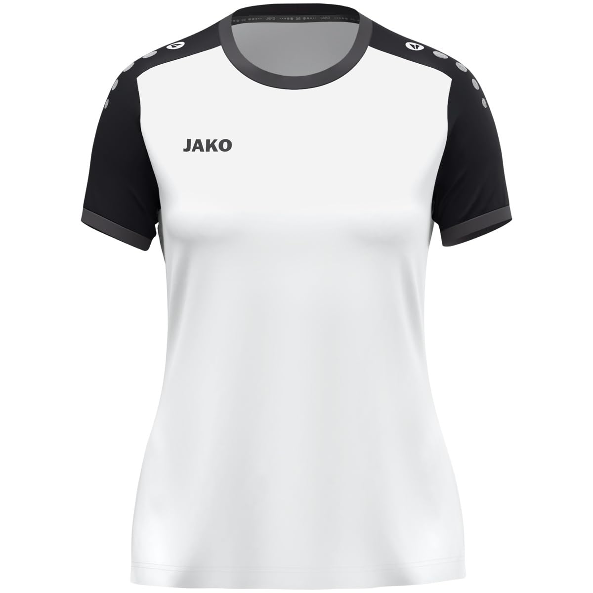 JAKO Women's Dynamic Short Sleeve Jersey, White/Black/Anthracite, L