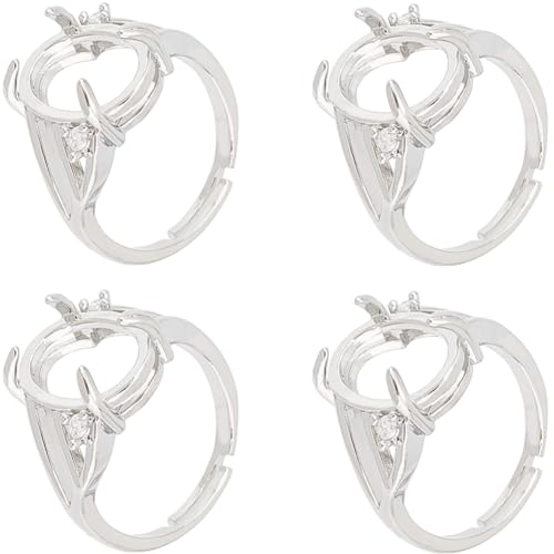 8 ANELLO A PUNTA VUOTO: Ci sono 8 pezzi di anelli a punta vuoti in totale, ne hai abbastanza per coprire le tue esigenze di creazione, così tanti che non devi mai preoccuparti di perdere l'anello.