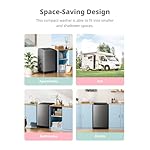 COMFEE’ 1.6 Cu.ft Portable Washing Machine, 11lbs Capacity Fully Automatic Compact Washer with Wheels, 6 Wash Programs Laundry Drain Pump, Ideal for Apartments, RV, Camping, Magnetic Gray - Image 3