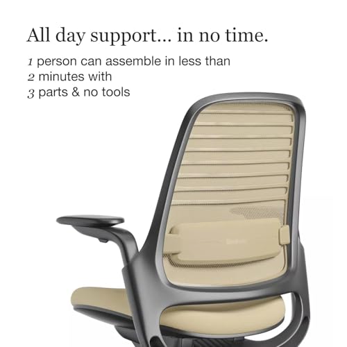 Image of Steelcase Series 1 Ergonomic Office Chair, Carpet Floors, Malt