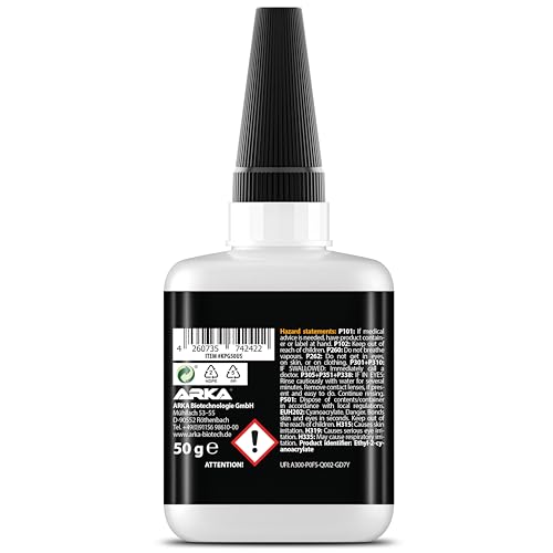 Super Glue Gel – 50 g / 1.75 oz – Extra Strong No-Drip Superglue for Plastic, Metal, Wood & Rubber – Waterproof & Heat Resistant Adhesive – Precision Tip – KRAFTPROTZ