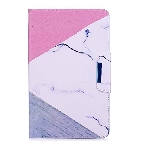 HereMore Case for Samsung Galaxy Tab A 10.1, Flip Leather Case Marble Pattern Stand Cover & Card Holder and Auto Wake/Sleep Function for for Samsung Galaxy Tab A6 10.1" Tablet SM-T580 T585