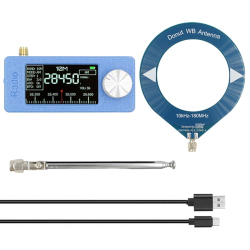 Receptor de radio multibanda SI4732 con USB LSB y pantalla IPS de 1.9 pulgadas