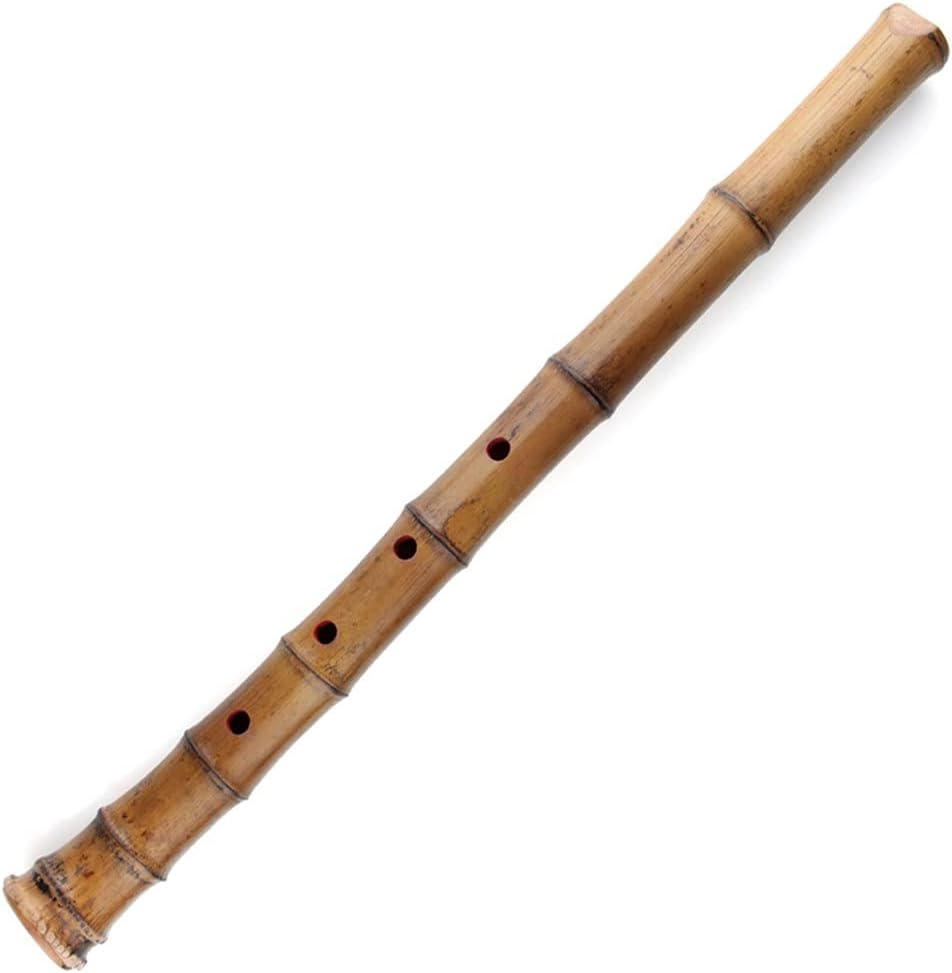 5 Holes Wooden Musical Instruments Vertical Flute with Root Woodwind Instrument
