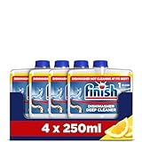 Finish, Dishwasher Cleaner, Lemon Scent, 1.0L (250ml x 4 pck), Removes Grease, Limescale and Dissolves Clogs, Fights Odour for a Cleaner Hygienic Dishwasher Machine