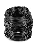 QWORK 50 m (5 rozmiarów) rolki drutu Bonsai, 1,0 mm/1,5 mm/2,0 mm/2,5 mm/3,0 mm - czarny anodowany drut aluminiowy