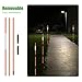 20Pcs Driveway Markers,4Ft Driveway Reflective Poles, Orange Fiberglass Snow Stakes with Reflective Tape for Easy Visibility at Night for Parking Lots (20, Orange)