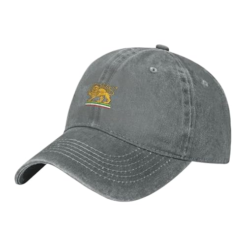 Make Iran Great AAgain Cap,ornée Du Lion, Du Drapeau Iranien, DuDrapeau Pahlavi, DuSoleil Et De La Couronne. Casquette Légère Et Ajustable, Motif Culturel Pour Afficher Son Patriotisme Et Décorer