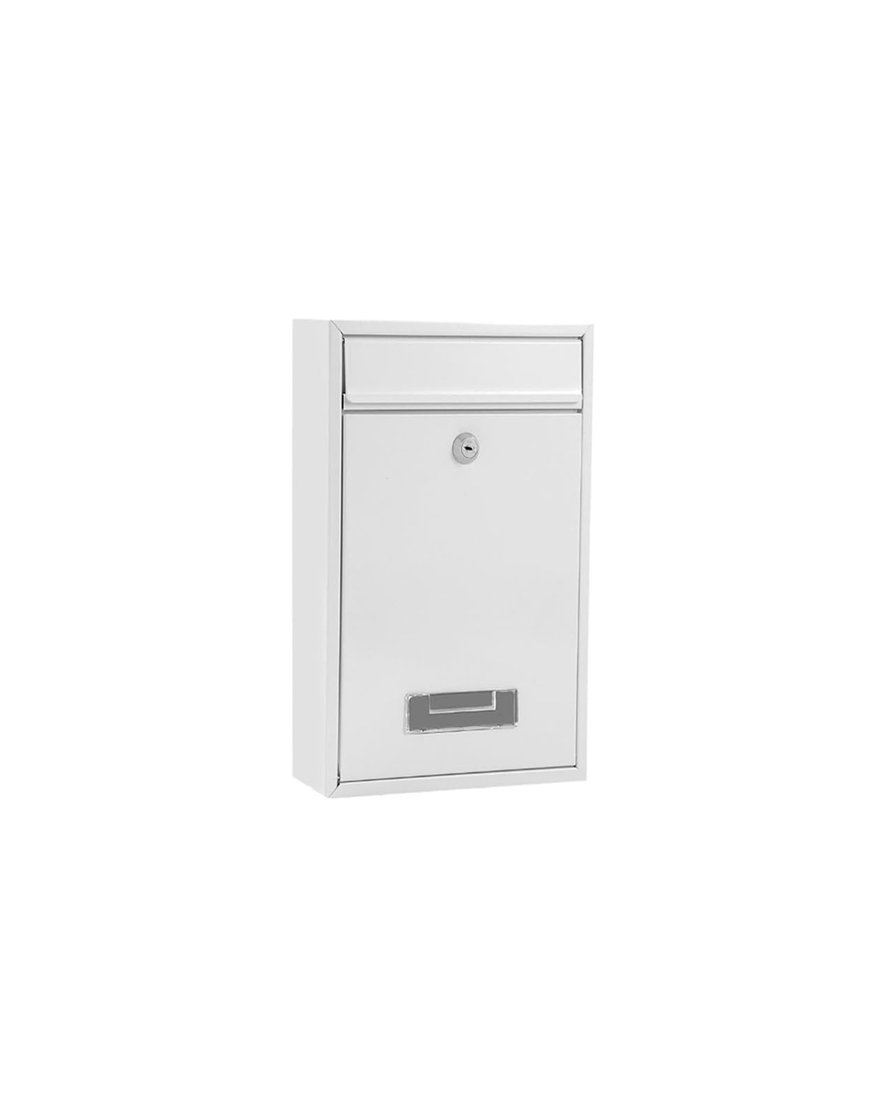 FGJsfhrDTU Letter Box, Wall Mounted Mailbox Lockable Postbox Iron Post Letter Mail Insertion For Outdoor Home Office(White)(White)