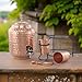 Hammered Copper Water Dispenser with Glass & Stand Capacity, 5ltr Container