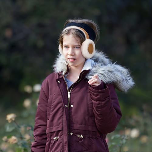 Women Girls Cat Earmuffs, Winter Warm Glitter Earmuffs for Girls Cute Catear Ear Covers4