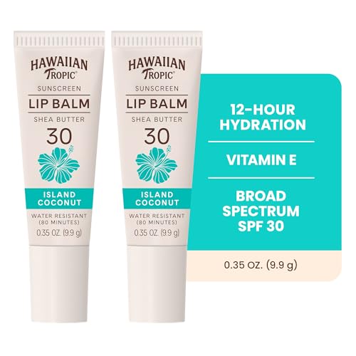 Image of Hawaiian Tropic Lip Balm, Island Coconut, SPF 30, 0.35oz each, Twin Pack