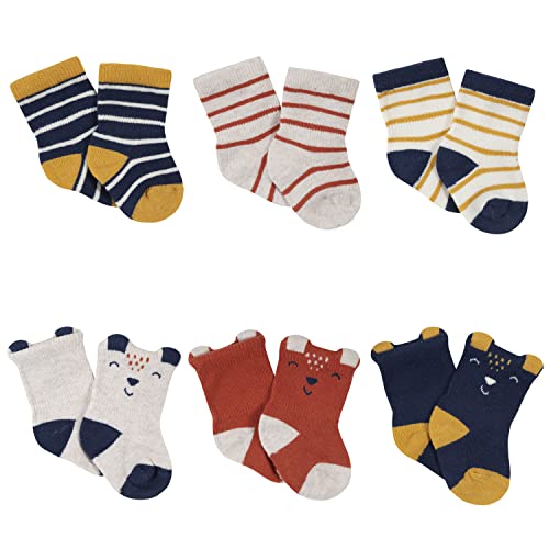 Image of Gerber Baby Wiggle Proof Socks (6-Pair)