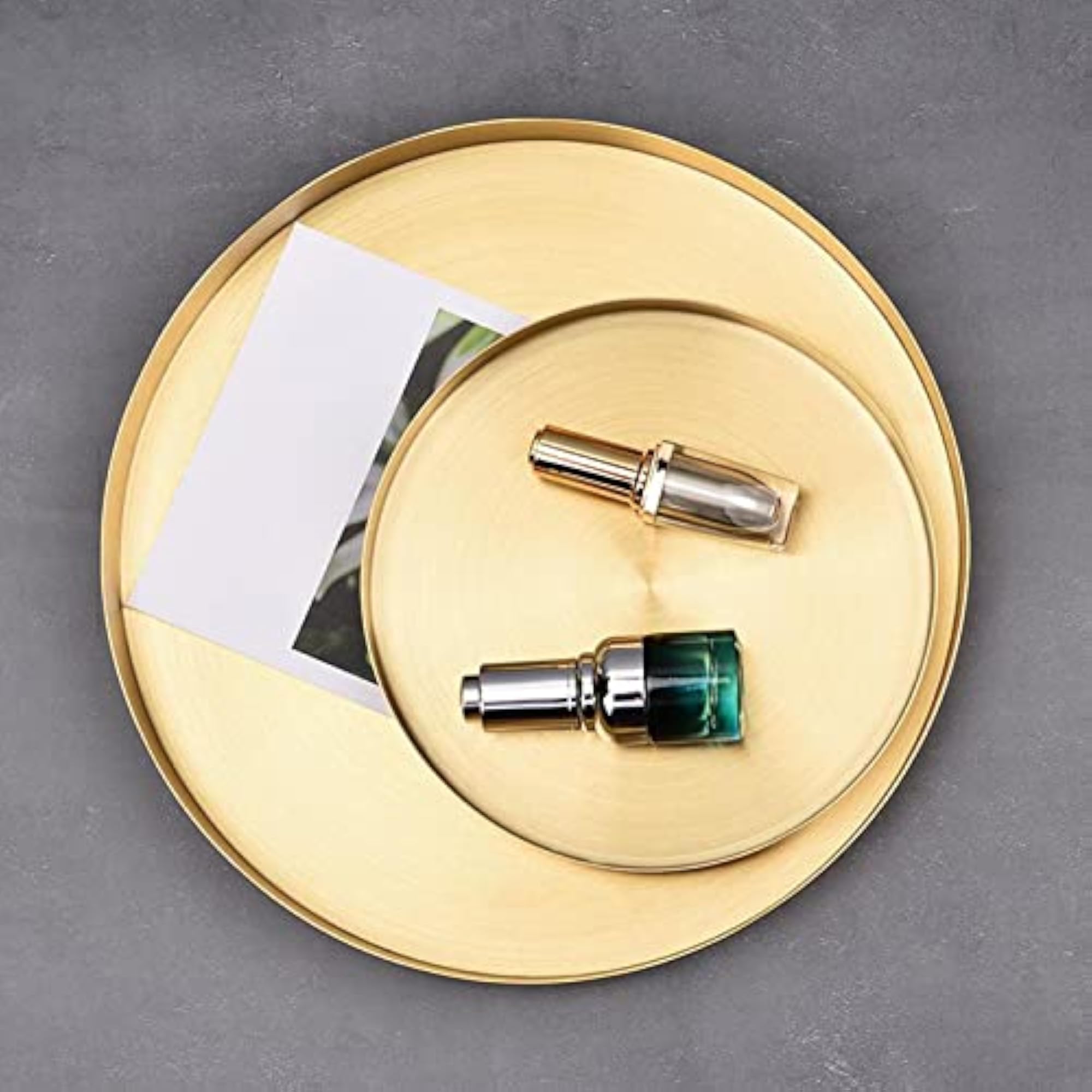 Nordic Style Round Serving Tray Jewelry Organizer