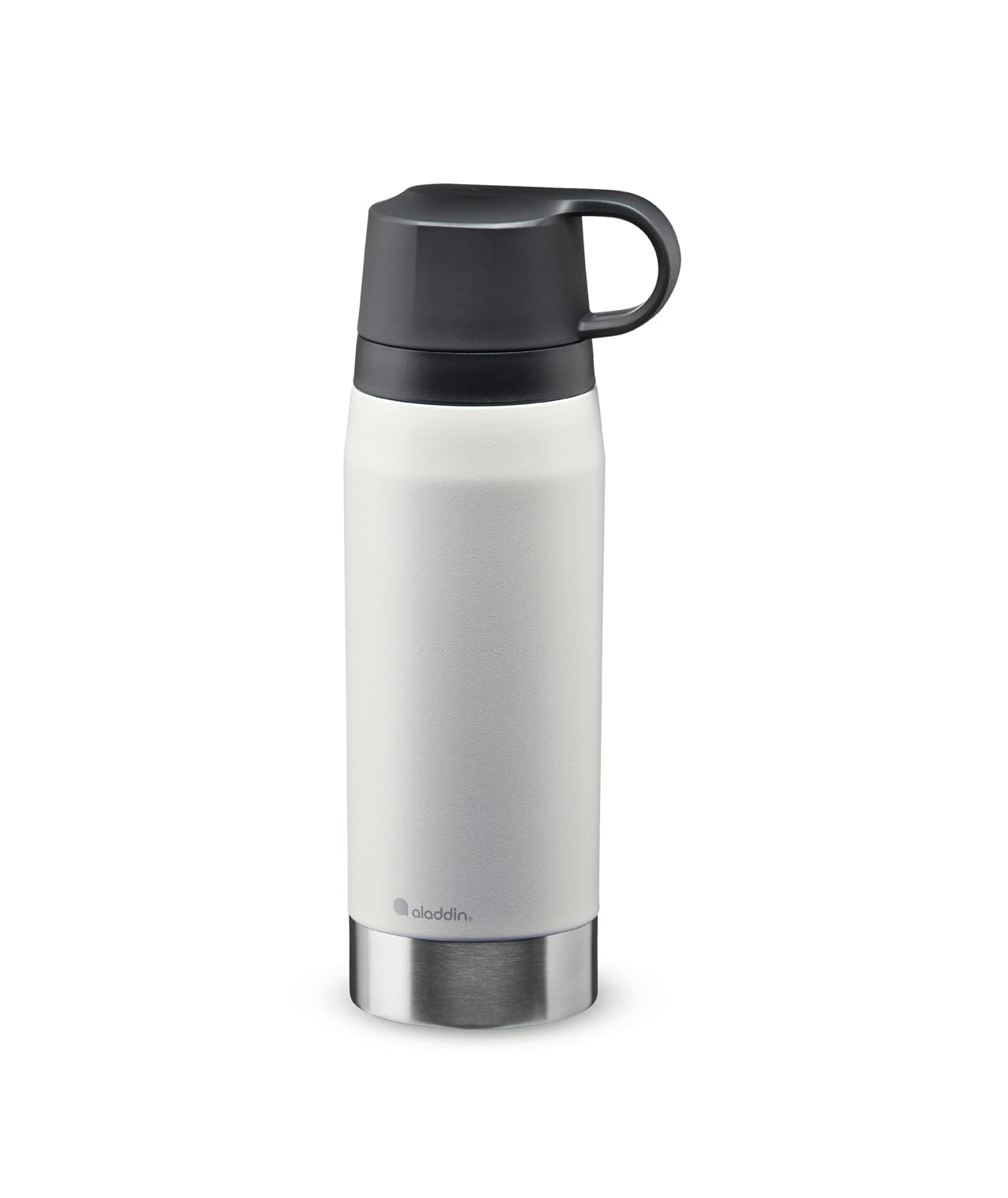 Aladdin CityPark Thermavac Twin Cup Bottle 1.1L Stone Grey – BPA FREE Stainless Steel Bottle with Built in Twin Cup - Keeps Cold or Hot for 25 Hours - Leakproof - Dishwasher Safe
