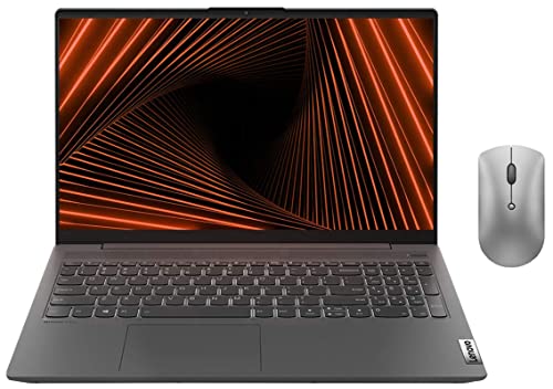 Image of Lenovo IdeaPad Slim 5 11th Gen Intel Core i5 15.6 inch FHD Thin & Light Laptop (16 GB /512 GB SDD /Win11 /MSO2021 /Backlit /Fingerproint Reader /Graphite Grey /1.66Kg), 8FG01K4IN + 2400 DPI Silent Mouse
