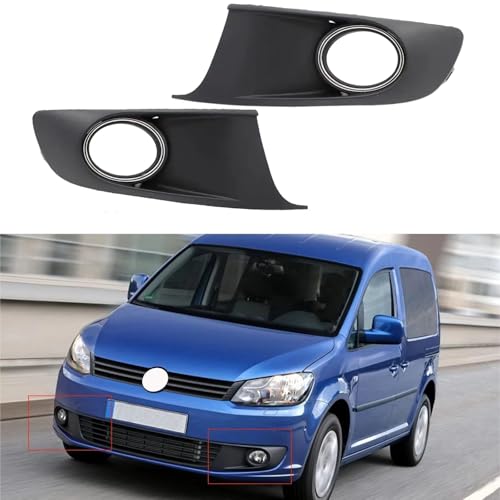 Cubierta de parachoques con rejilla de luz antiniebla duradera para VW Caddy 2014 2
