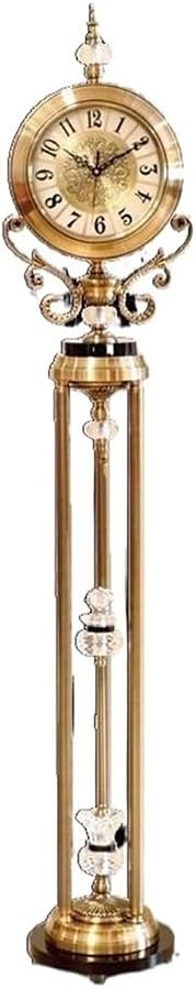 Grandfather Clock Floor Clock Coffee Home Decor, Grandfather Timepiece with Cable-Driven Chime Movement Grandfather Alarm