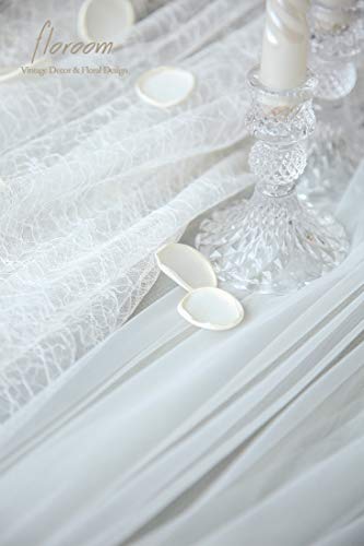 Floroom 300Pcs Silk Rose Petals Ivory Flower Petals For Wedding Flower Girl Basket White Aisle Scatter Dinner Table Centerpieces Party Confetti Bridal Shower Romantic Night Decoration thumb #3