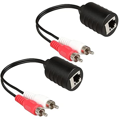 LINESO 2Pack RCA Extender Over Cat5 Cover