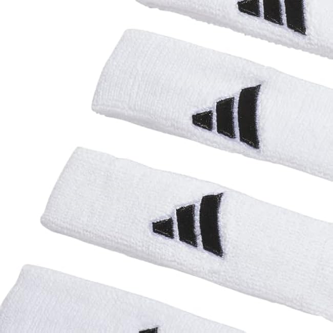 adidas Interval 3/4-inch Bicep Band, White/Black/2, One Size