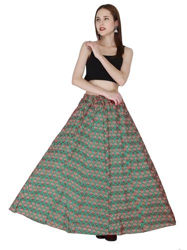 Image of Sttoffa Cotton Printed Women Wear Maxi Long Skirt 40 inch inch Full Length